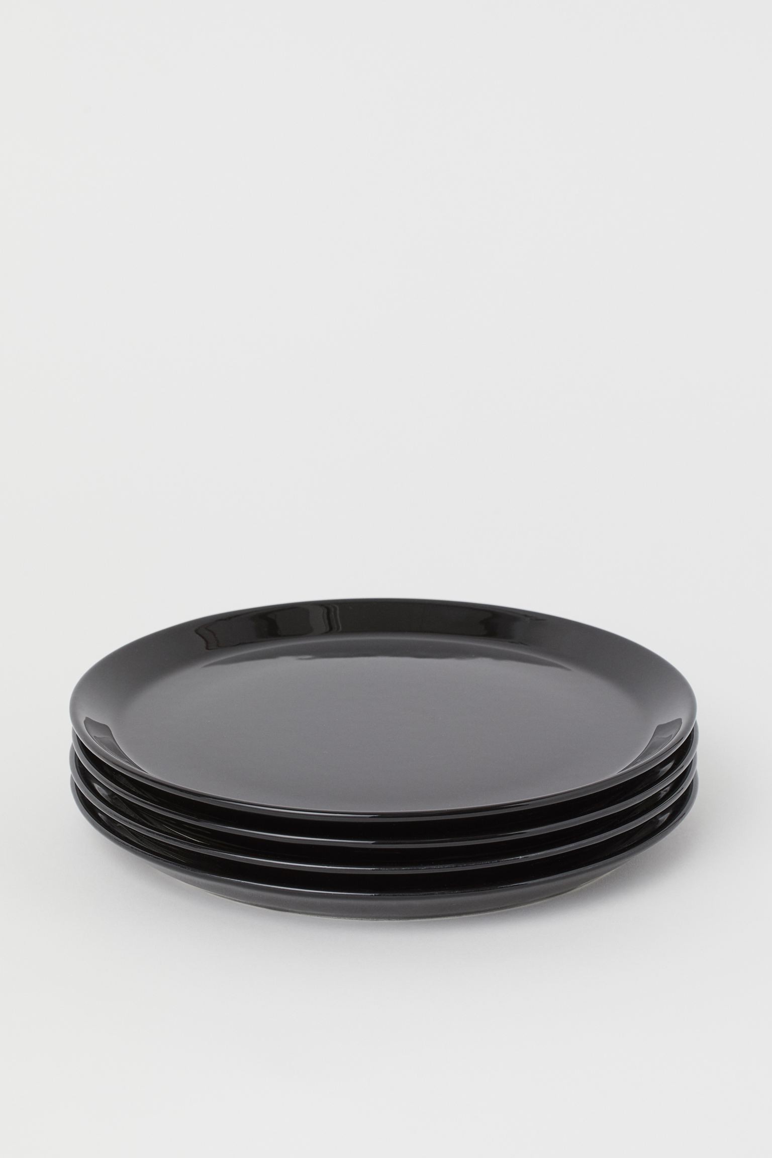 H&M Home Керамическая тарелка, 4 шт., Черный 0731376005 | 0731376005