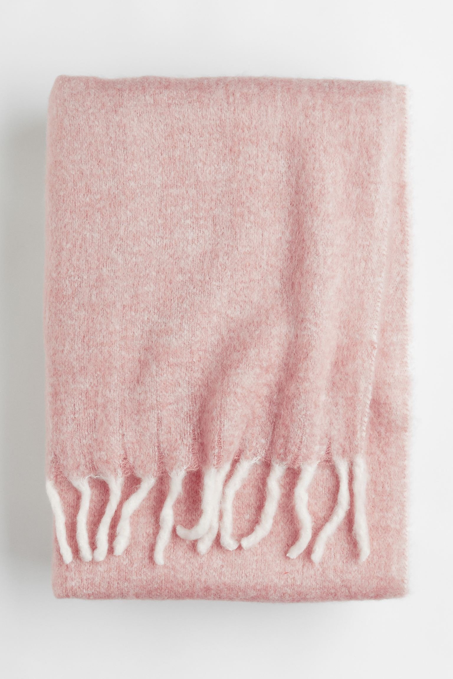 H&M Home Мягкий плед с примесью шерсти, Пудрово-розовый, 130x170 0801660002 | 0801660002