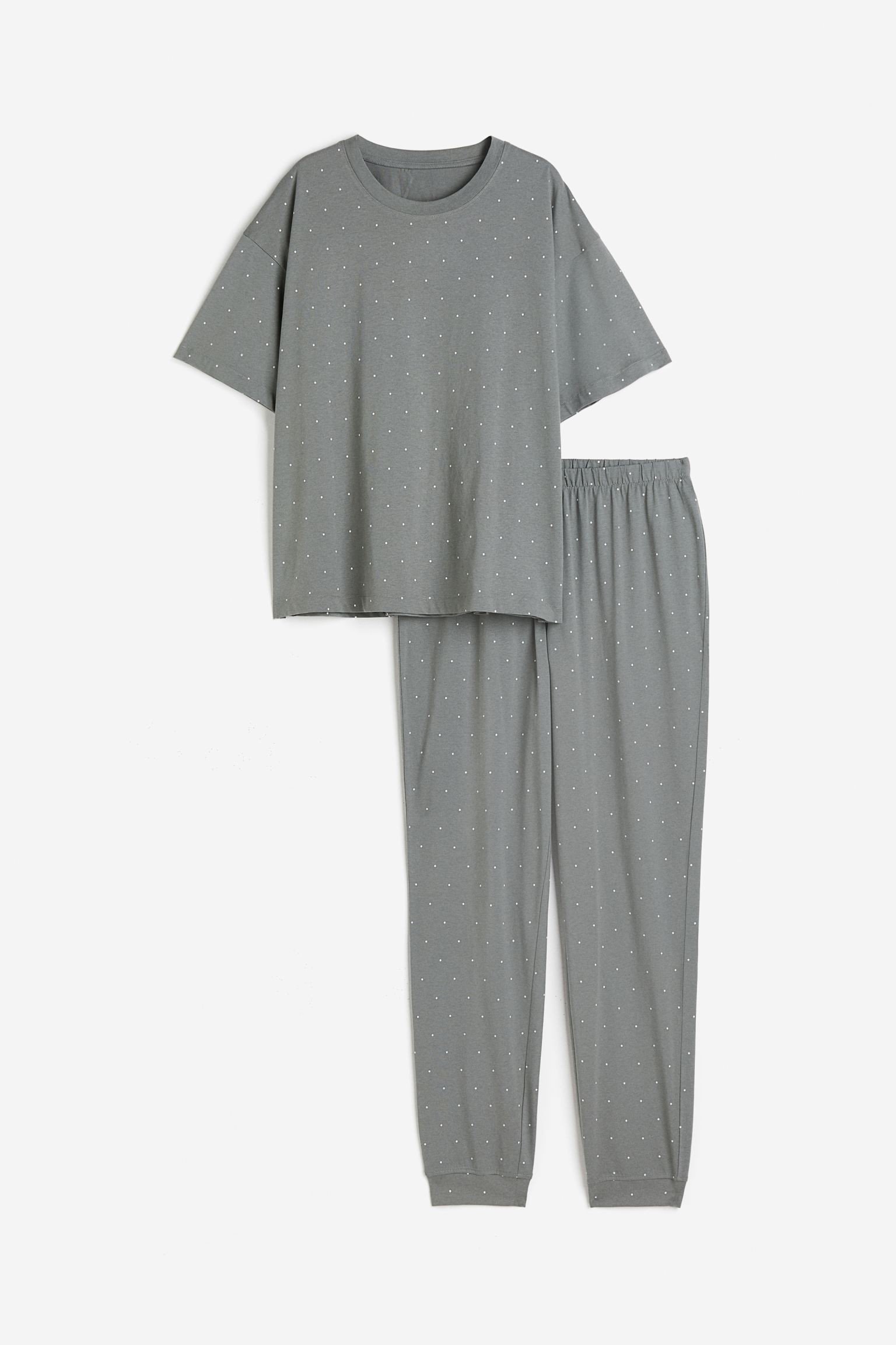 H&M Home Трикотажная пижама, Серый/Точки, Разные размеры 0970593021 | 0970593021