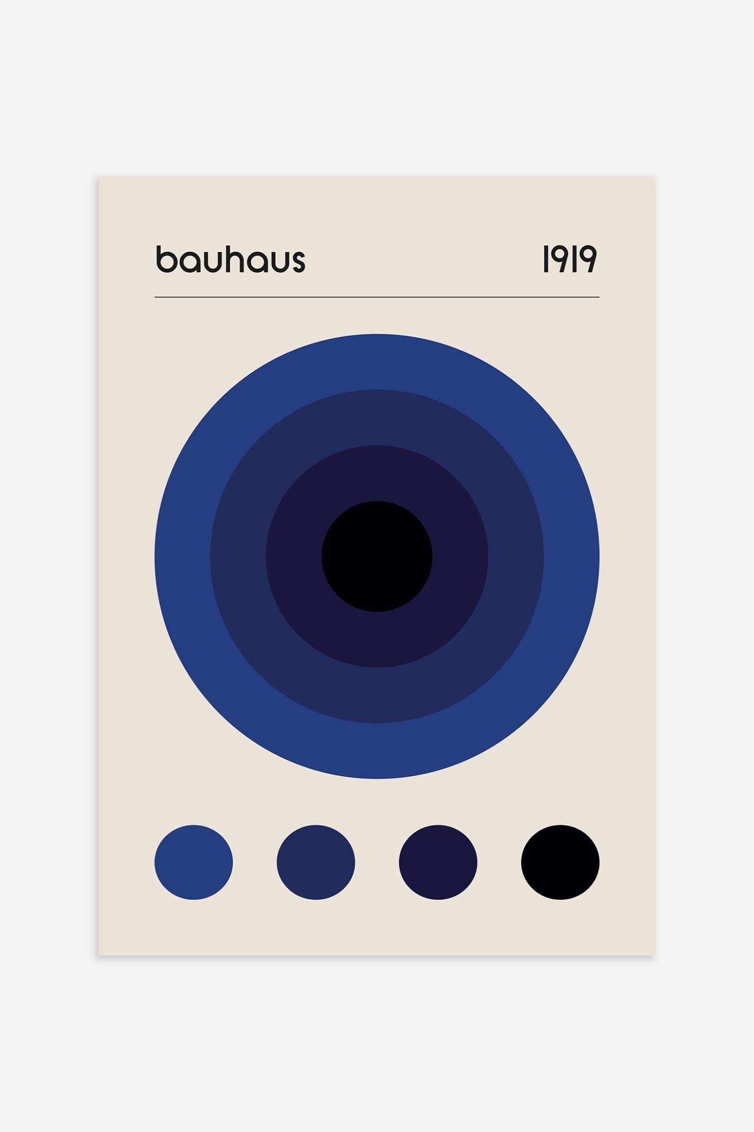 Postery Синий Плакат Баухаус - Синий/бежевый 1011012001 | 1011012001
