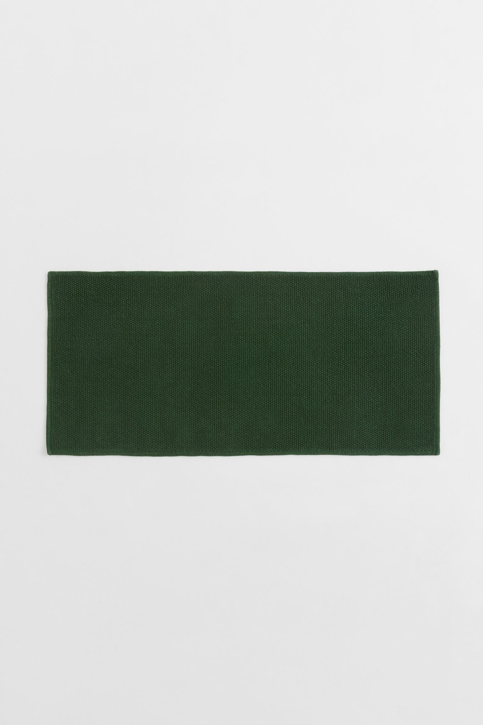H&M Home Хлопковый коврик для ванной, Темно-зеленый, 60x130 1022532011 1022532011