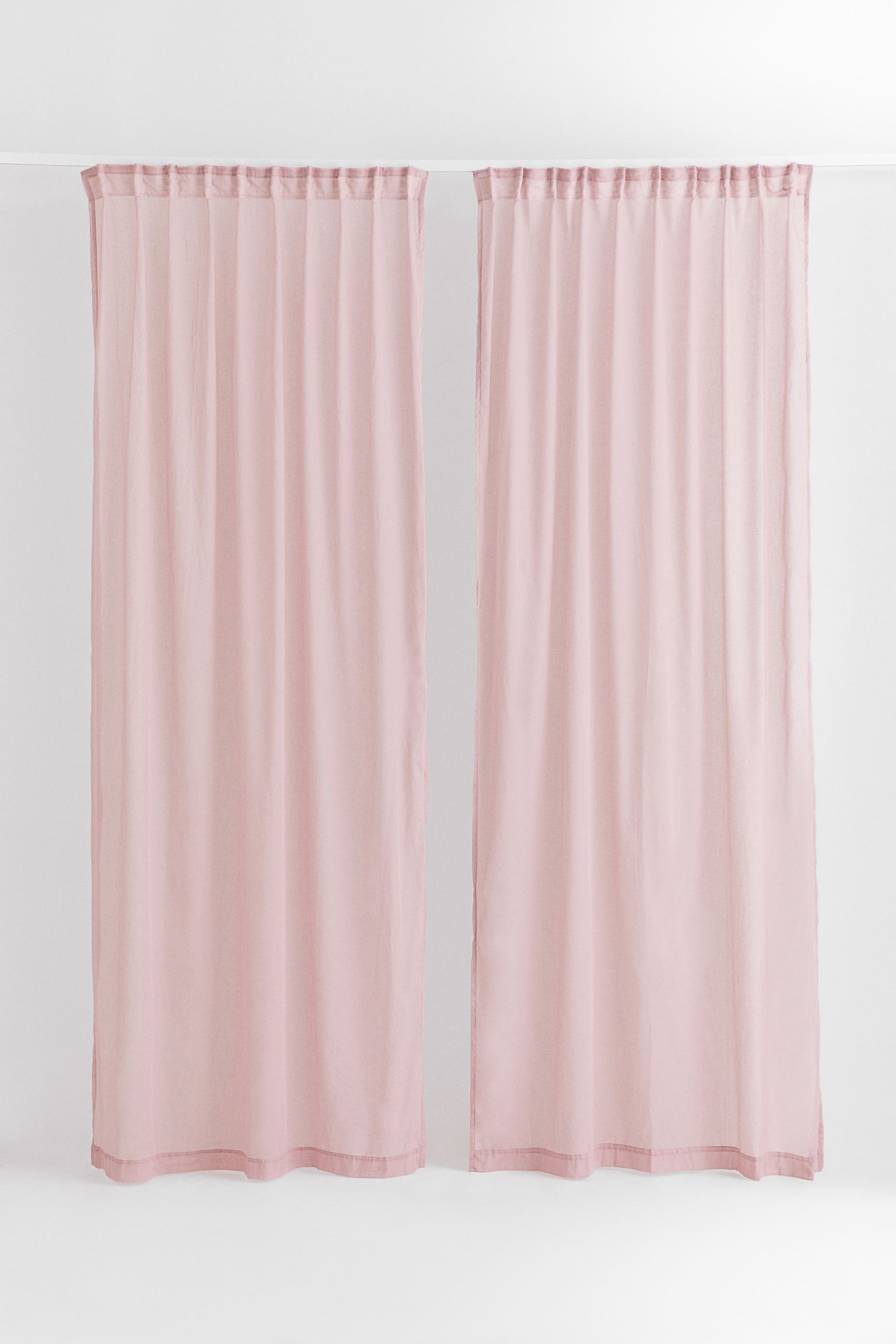 H&M Home Легкая многофункциональная штора, 2 шт., Пудрово-розовый, 120x250 1038735003 | 1038735003