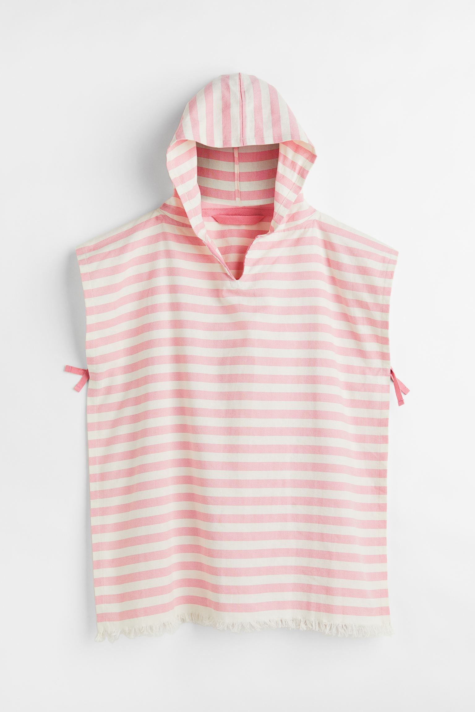 H&M Home Хлопковое пляжное пончо, Светло-розовый/Полосатый, 60x70 1049557002 | 1049557002