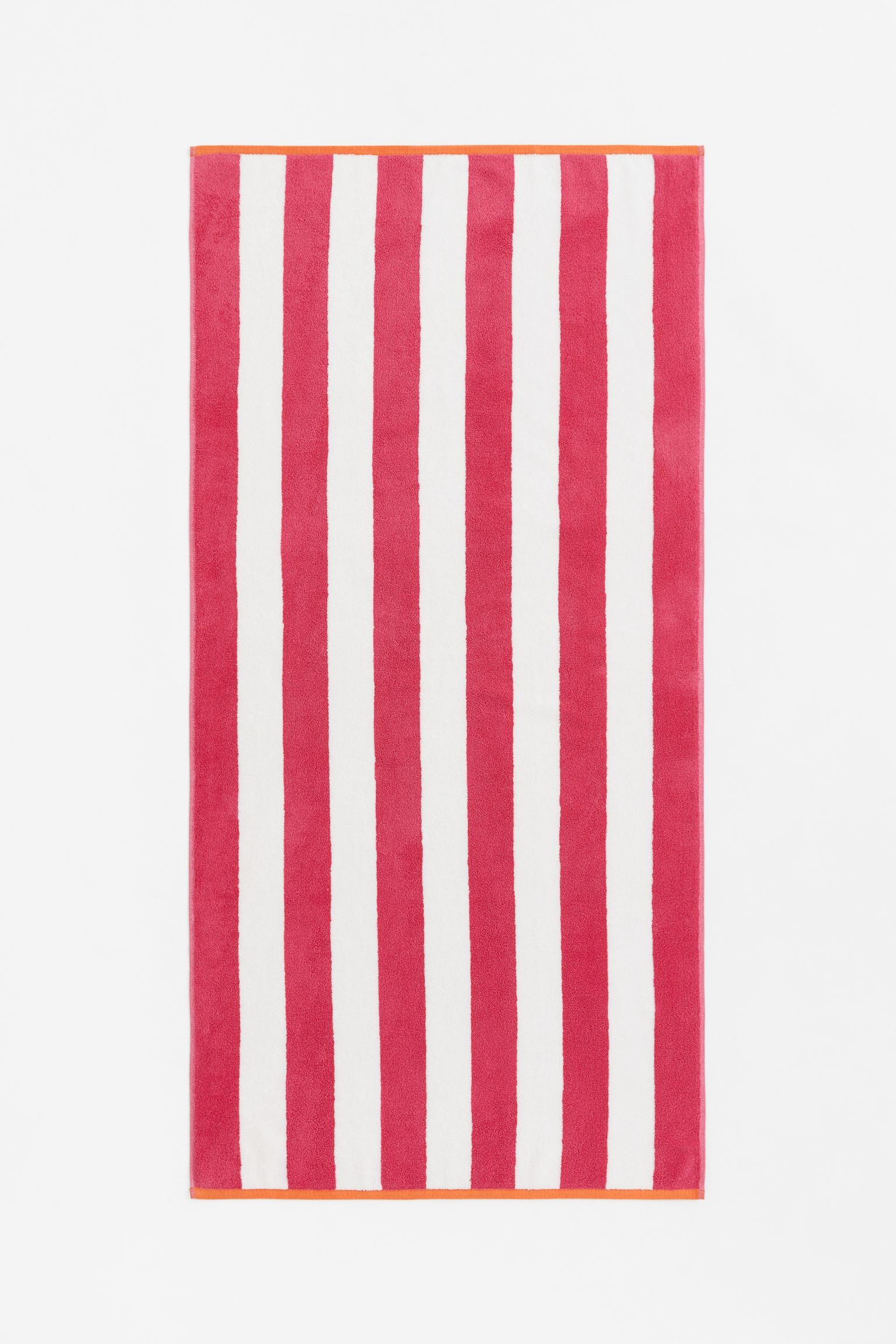 H&M Home Пляжное полотенце в полоски, Розовый/Белый, 80x165 1062313009 | 1062313009