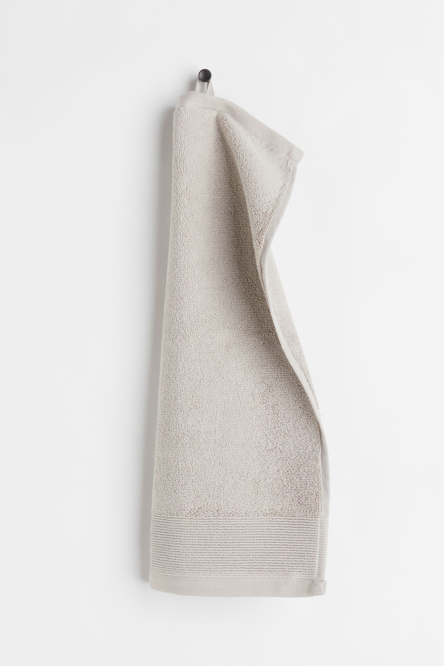 H&M Home Хлопковое махровое полотенце для гостей, Светло-коричневато-серый, 30x50 1074989004 | 1074989004