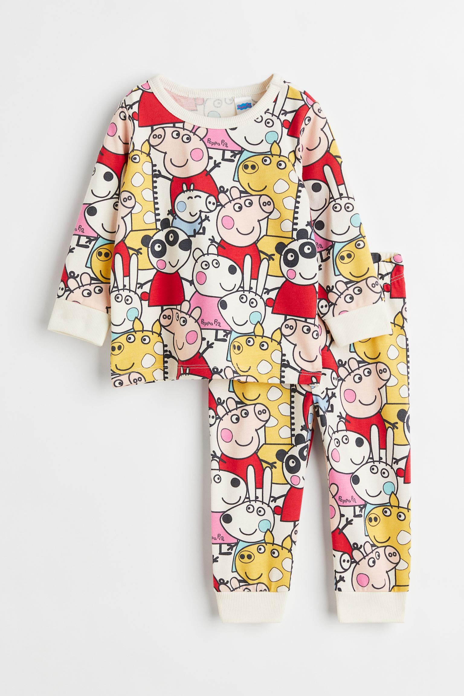 H&M Home Хлопковая пижама с принтом, Белый/Свинка Пеппа, Разные размеры 1085414006 | 1085414006