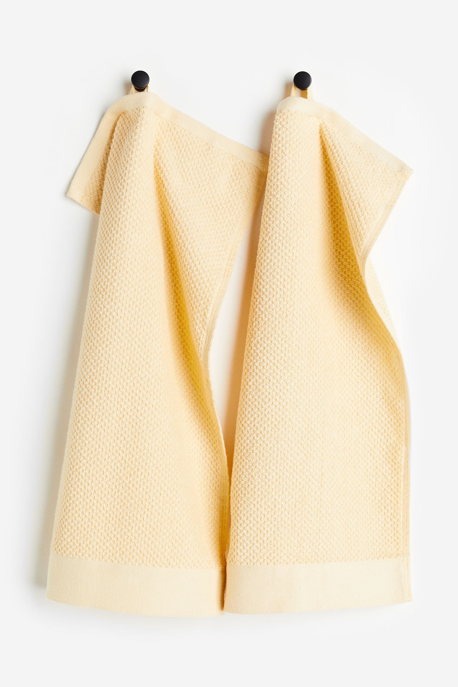 H&M Home Махровое гостевое полотенце, 2 шт., Светло-желтого, 30x50 1097511012 | 1097511012