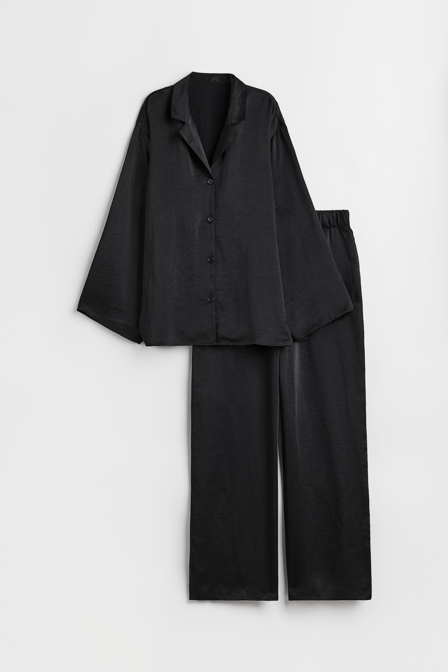 H&M Home Пижама с рубашкой и штанами, Черный, Разные размеры 1100592003 1100592003