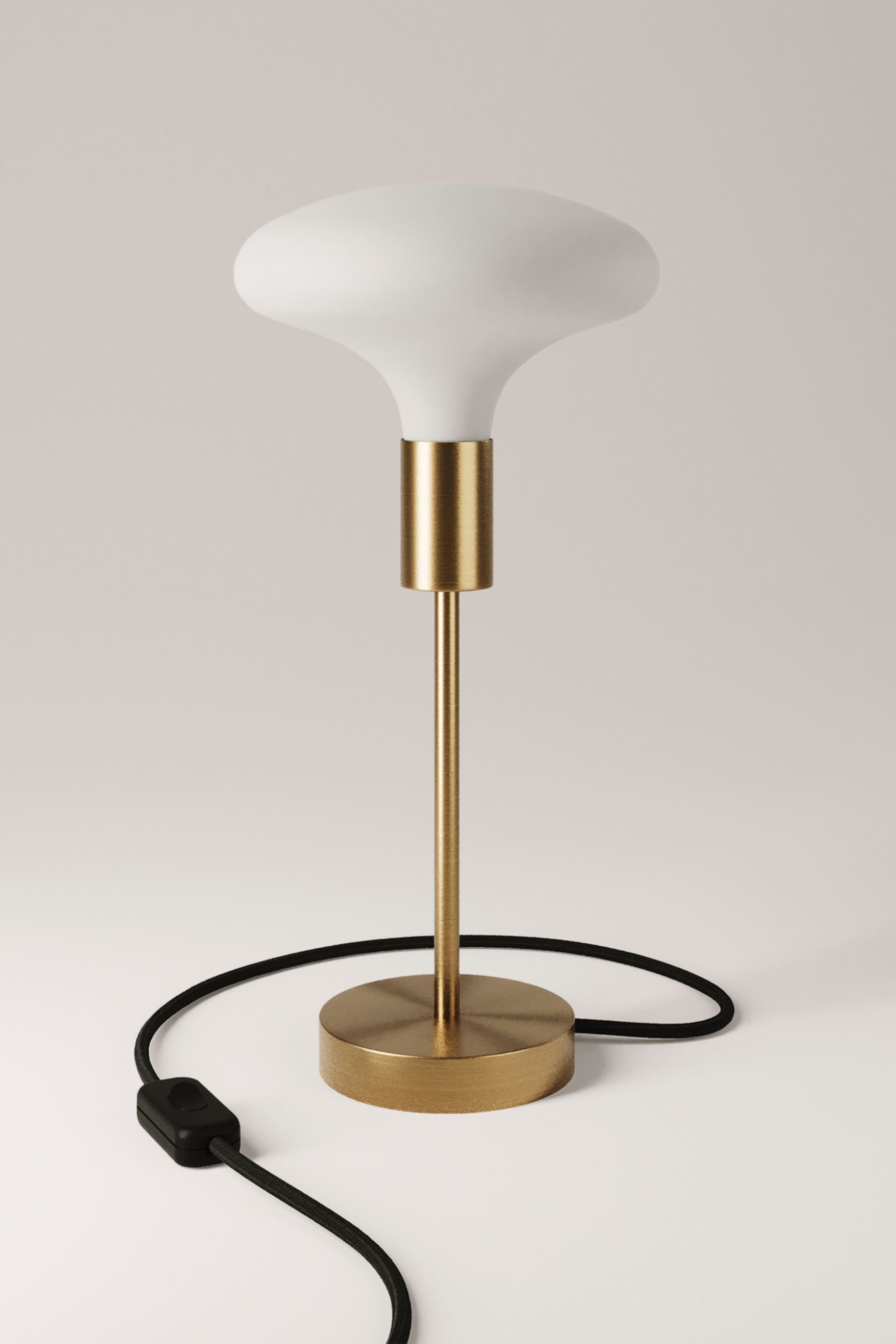 Creative-Cables Металлическая настольная лампа с фарфоровой лампой - матовая бронза 1204348001 | 1204348001