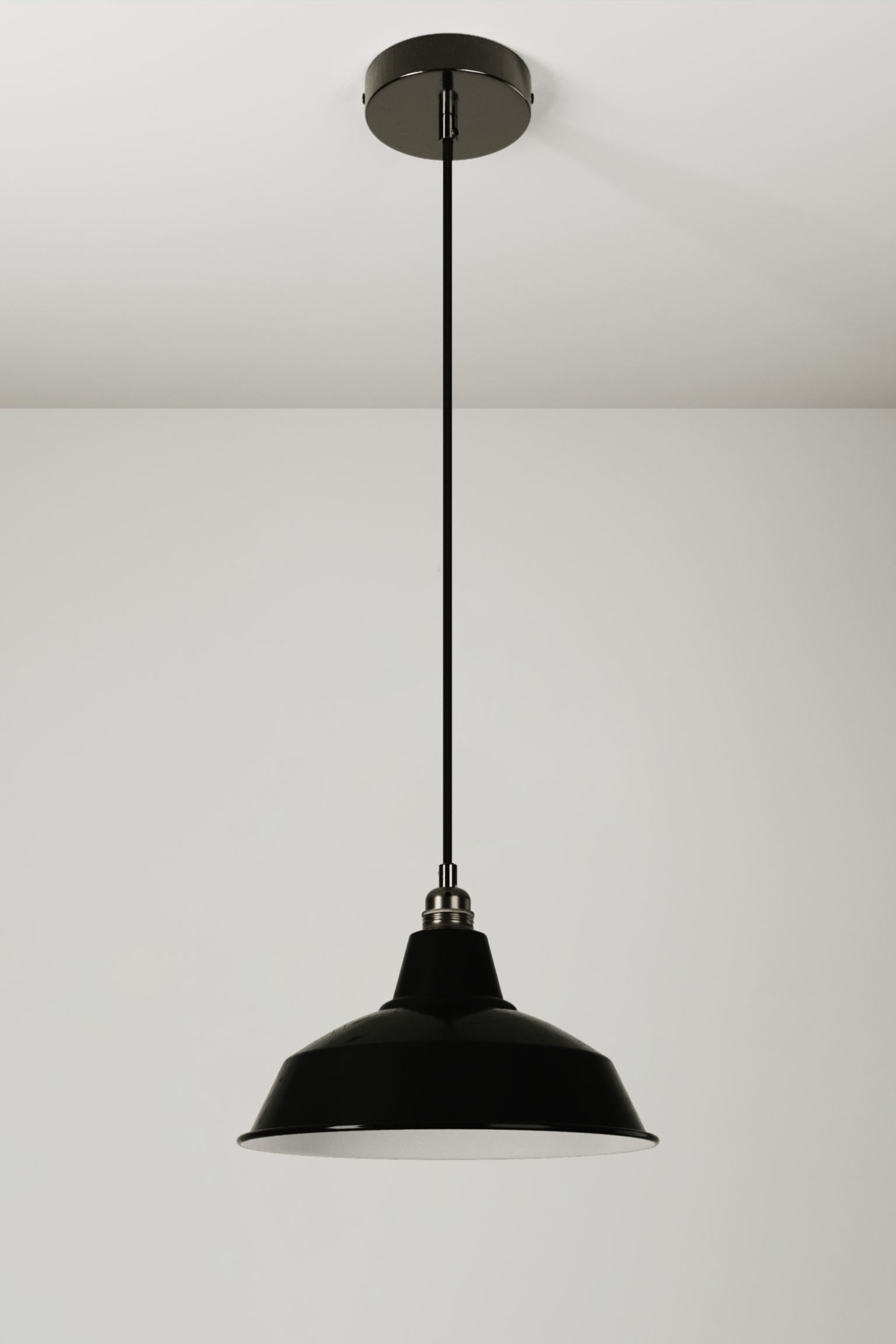 Creative-Cables Металлический потолочный светильник для бистро с лампочкой - черный/белый 1204352001 | 1204352001