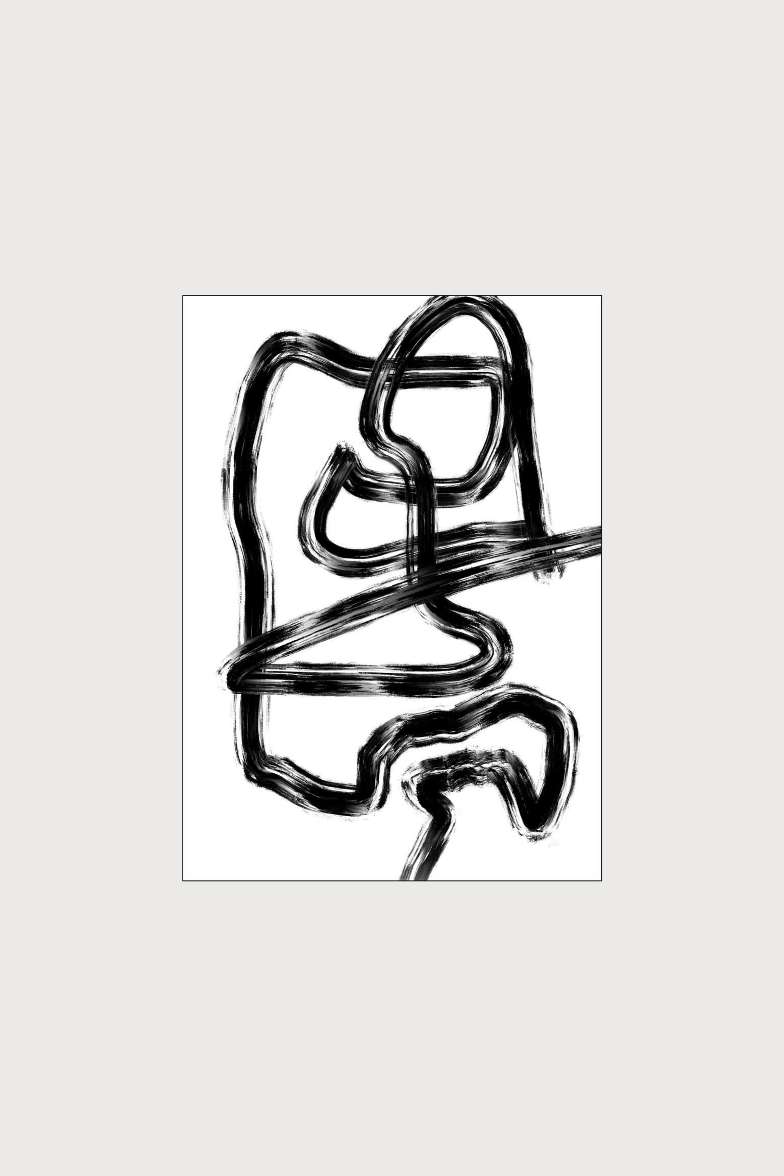 Poster & Frame N. Atelier - Path Ii - Черный/абстрактное искусство 1204418001 | 1204418001