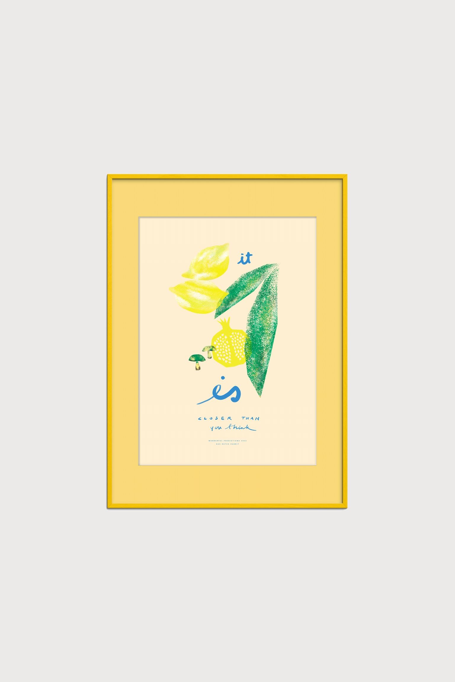 Poster & Frame Das Rotes Rabbits - Это ближе (в рамке) - Желтый/абстрактное искусство 1204709001 | 1204709001