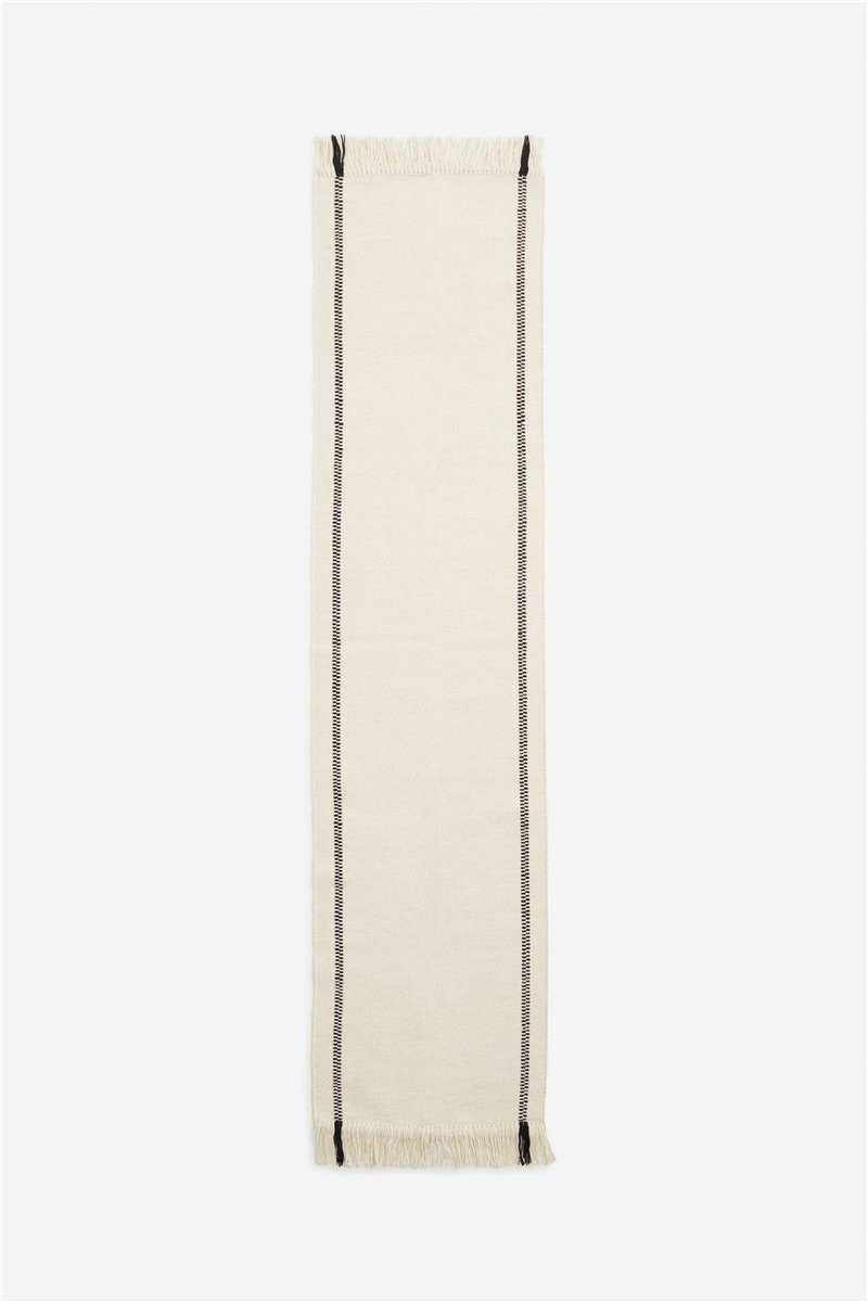 H&M Home Шерстяной коврик плоского плетения, светло-бежевый, 70x300 1206881001 | 1206881001