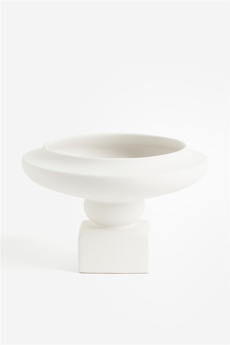 H&M Home Керамическая чаша на ножке, Белый 1208012001 | 1208012001