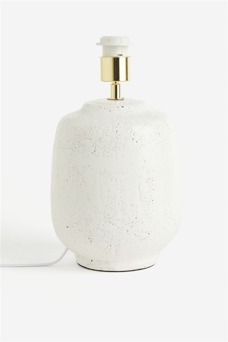 H&M Home Глазурованный керамический цоколь лампы, Белый 1208750001 1208750001
