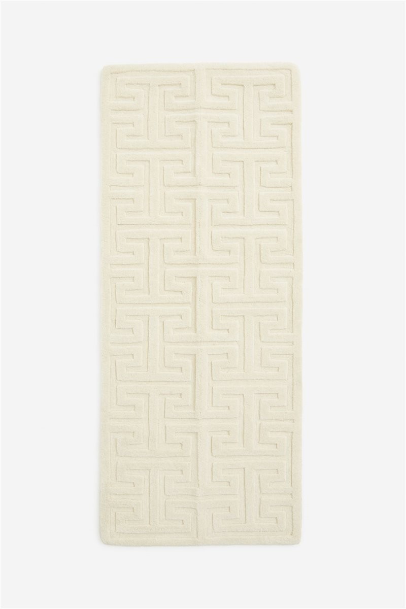H&M Home Пушистый шерстяной ковер, светло-бежевый, 80x200 1209765001 | 1209765001