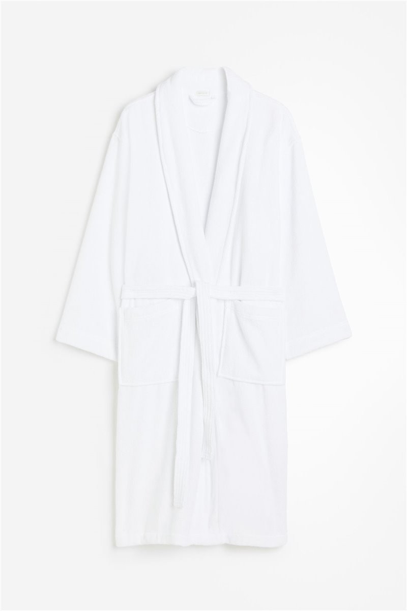 H&M Home Хлопковый махровый халат, Белый, Разные размеры 1210569001 | 1210569001