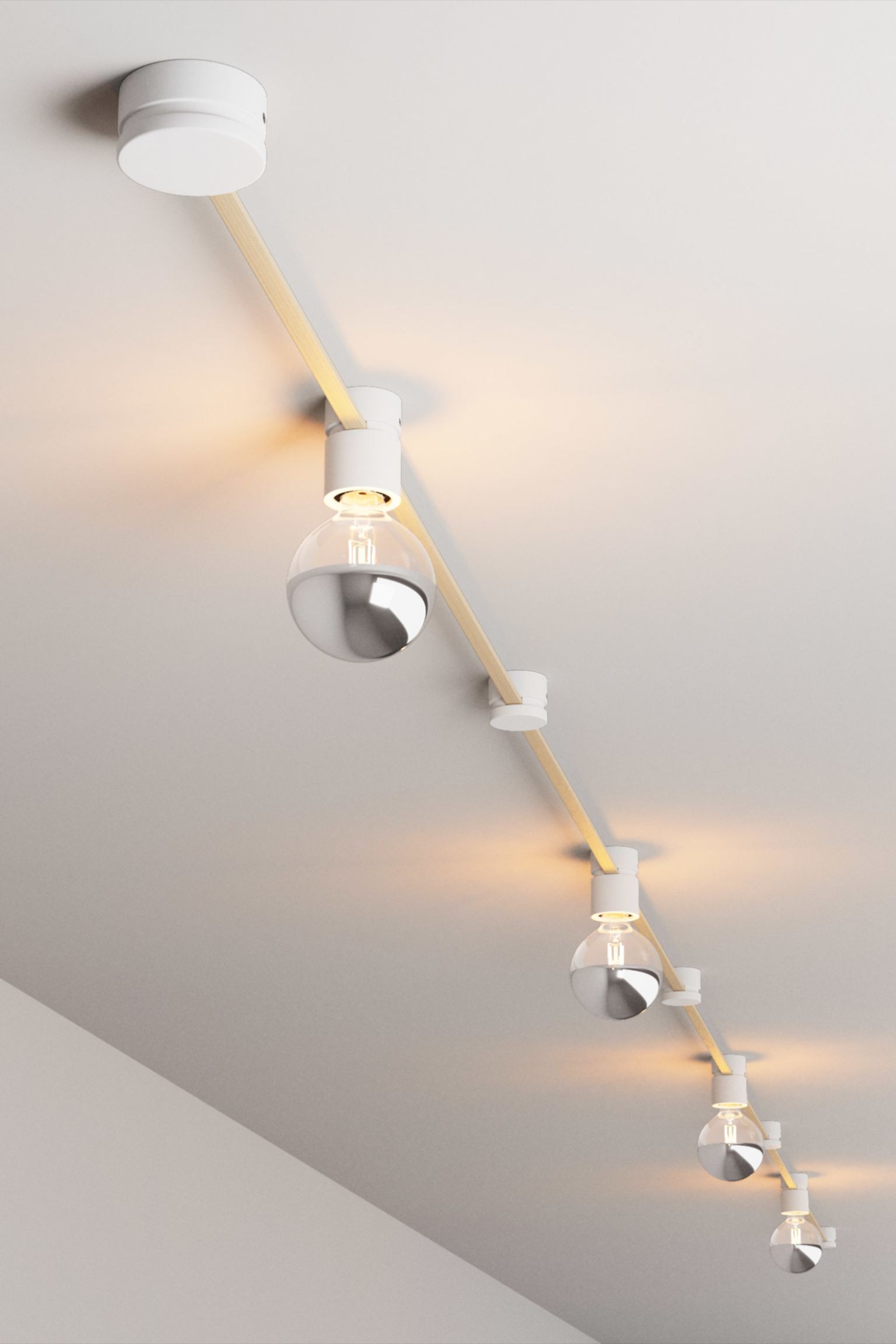 Creative-Cables Персонализированная лампа с 4 лампочками — флуоресцентный оранжевый/белый 1232978003 | 1232978003