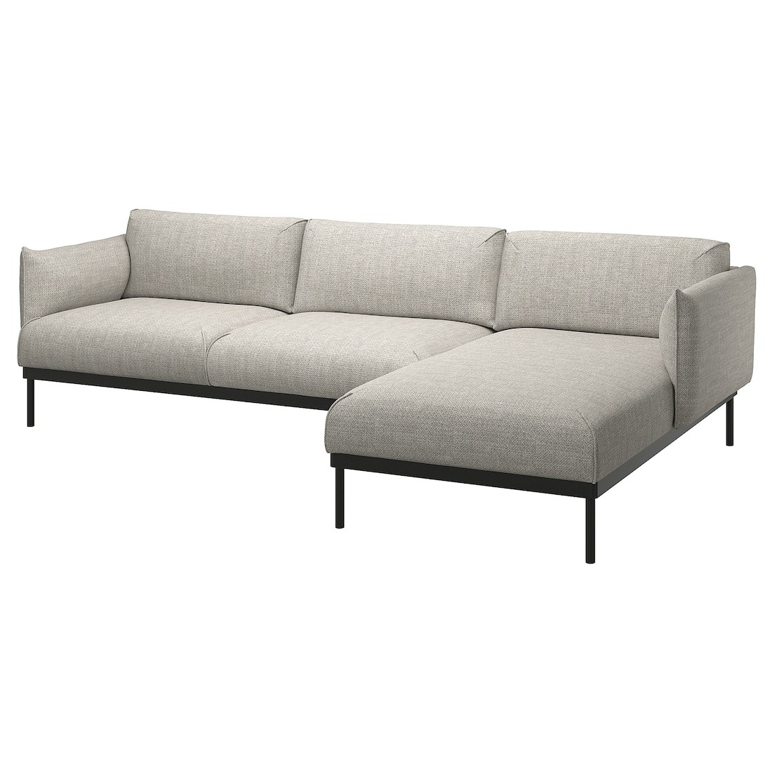 IKEA ÄPPLARYD ЭППЛАРЮД 3-местный диван с козеткой, Lejde светло-серым 09418051 094.180.51