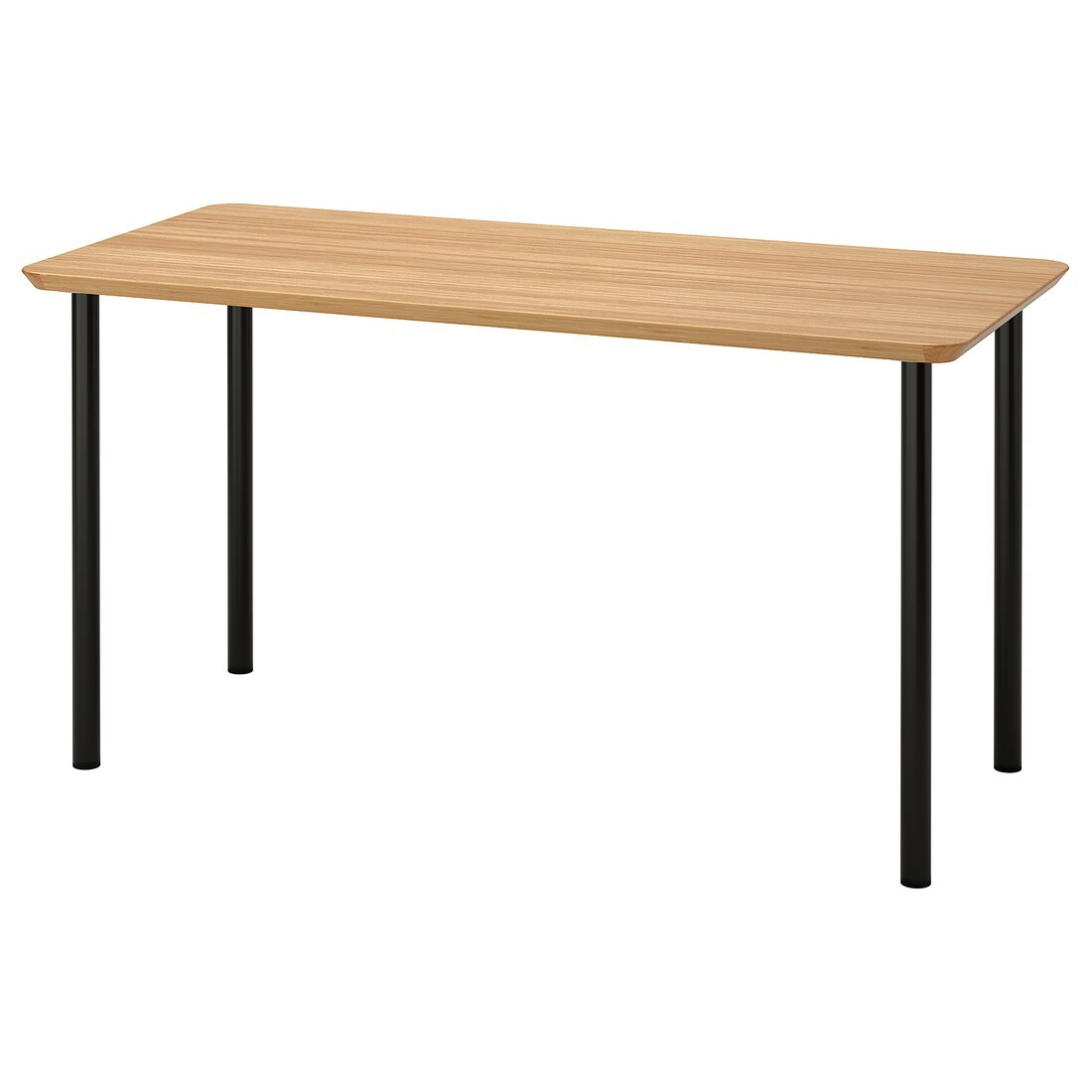 IKEA ANFALLARE АНФАЛЛАРЕ / ADILS АДИЛЬС Письменный стол, бамбук / черный, 140x65 см 39417696 | 394.176.96