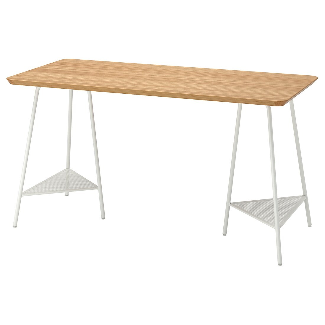 IKEA ANFALLARE АНФАЛЛАРЕ / TILLSLAG ТИЛЛЬСЛАГ Письменный стол, бамбук / белый, 140x65 см 19417739 194.177.39