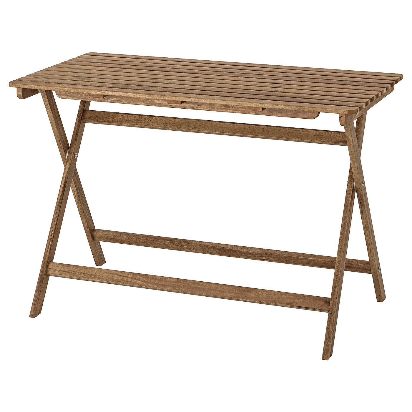 IKEA ASKHOLMEN АСКХОЛЬМЕН Стіл вуличний, складаний світло-коричнева морилка, 112x62 см 10337817 | 103.378.17