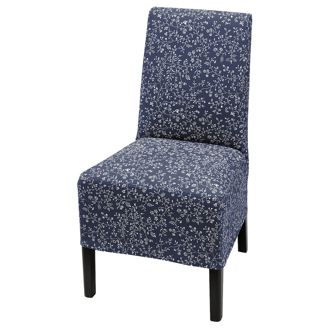 IKEA BERGMUND БЕРГМУНД Чехол на стул, средней длины, Ryrane темно-синий 30481031 304.810.31