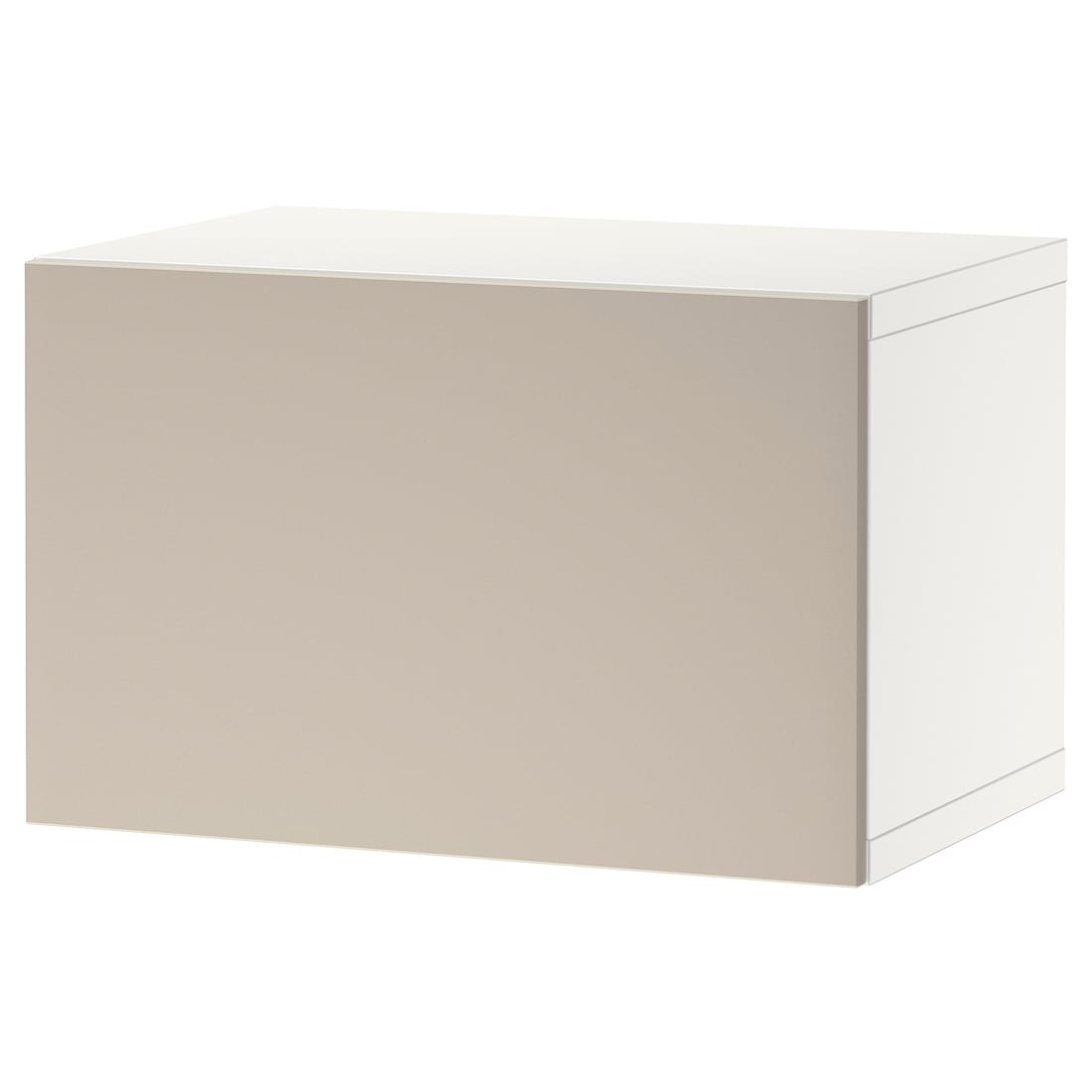 IKEA BESTÅ БЕСТО Комбинация настенных шкафов, белый / Lappviken светлый серо-бежевый, 60x42x38 см 89432053 | 894.320.53
