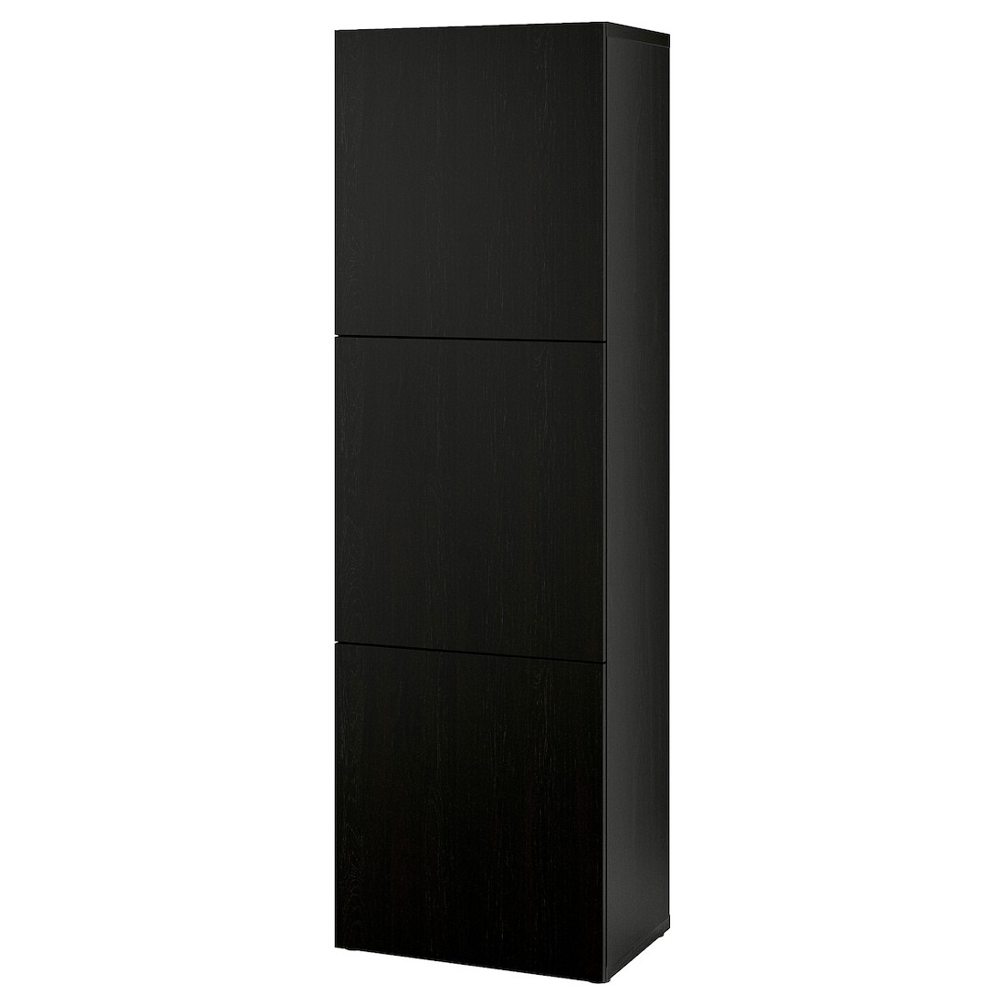 IKEA BESTÅ БЕСТО Шкаф с дверьми, черно-коричневый / Lappviken черно-коричневый, 60x42x193 см 79429697 794.296.97