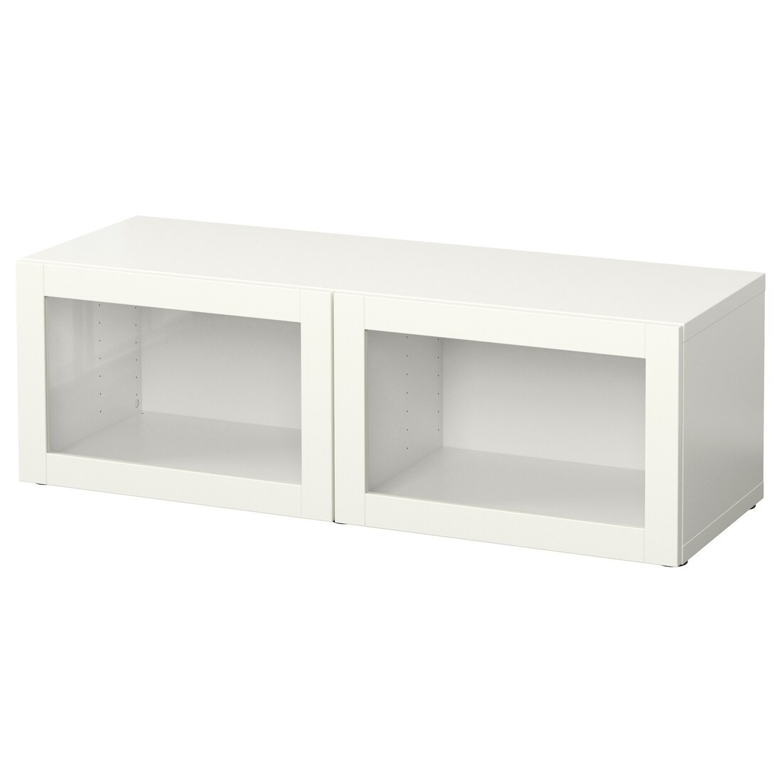 IKEA BESTÅ БЕСТО Шкаф-витрина, белый / Sindvik белое стекло прозрачное, 120x42x38 см 99047659 990.476.59