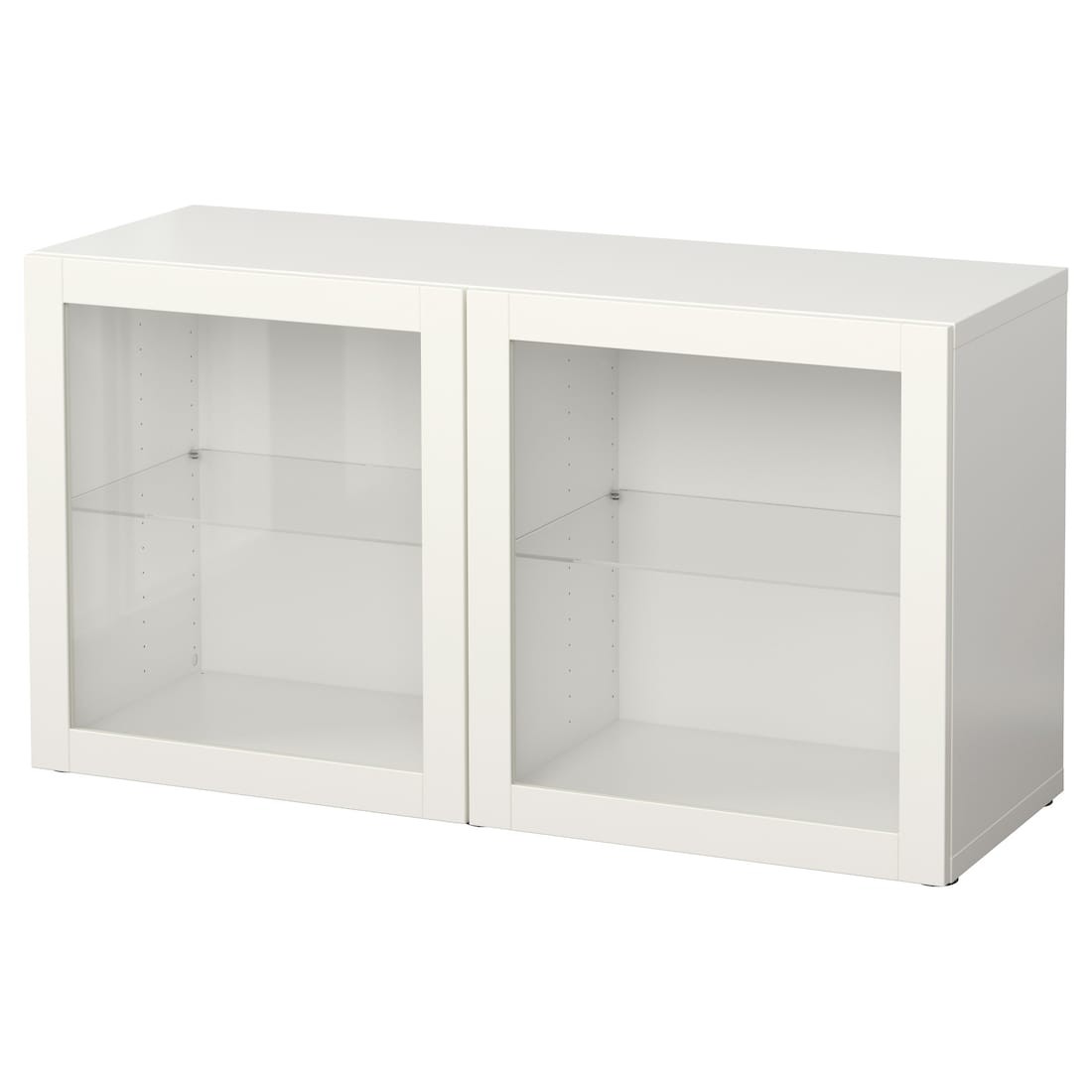 IKEA BESTÅ БЕСТО Шкаф-витрина, белый / Sindvik белое стекло прозрачное, 120x40x64 см 89047669 890.476.69