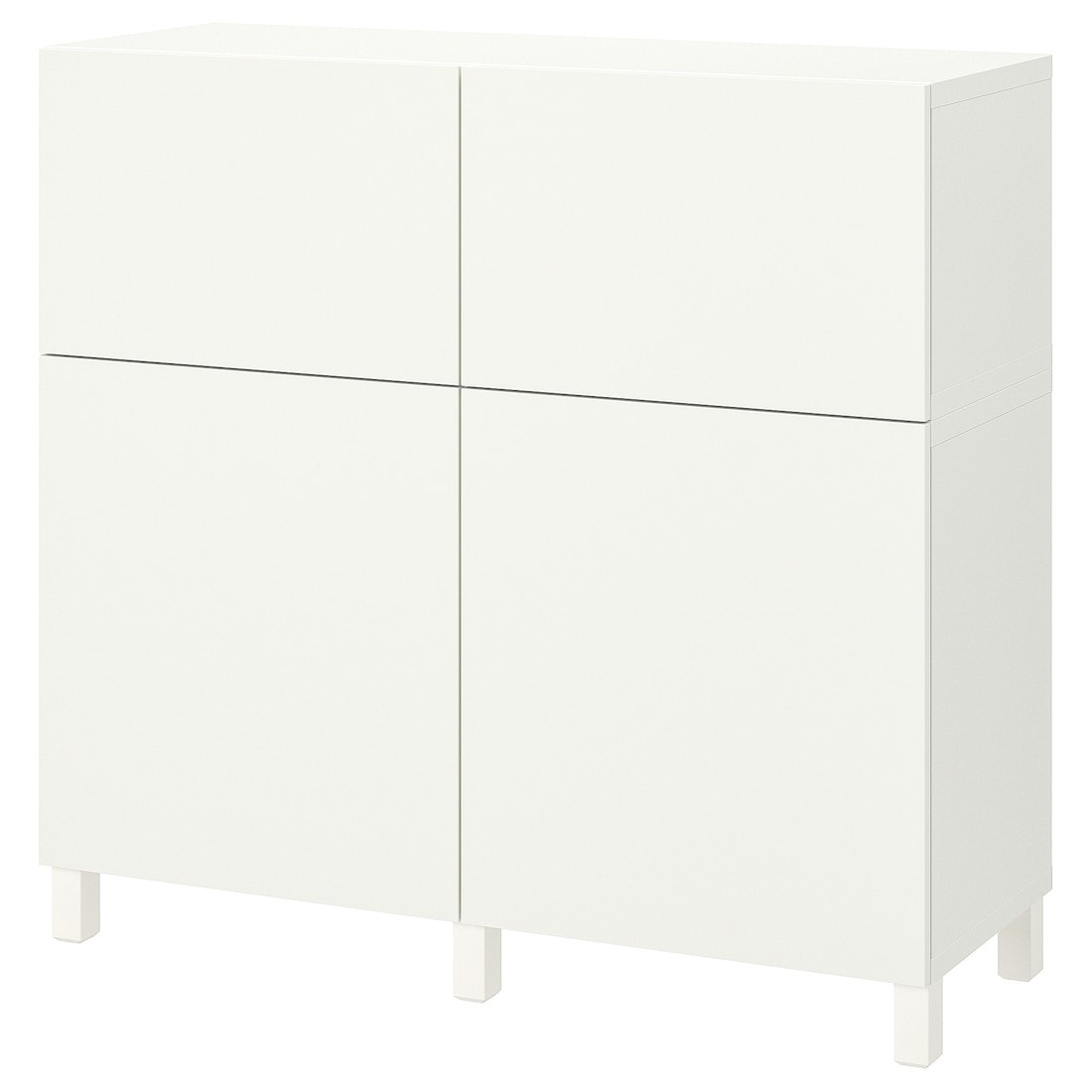 IKEA BESTÅ БЕСТО Комбинация для хранения с дверцами / ящиками, белый / Lappviken / Stubbarp белый, 120x42x112 см 09481844 094.818.44