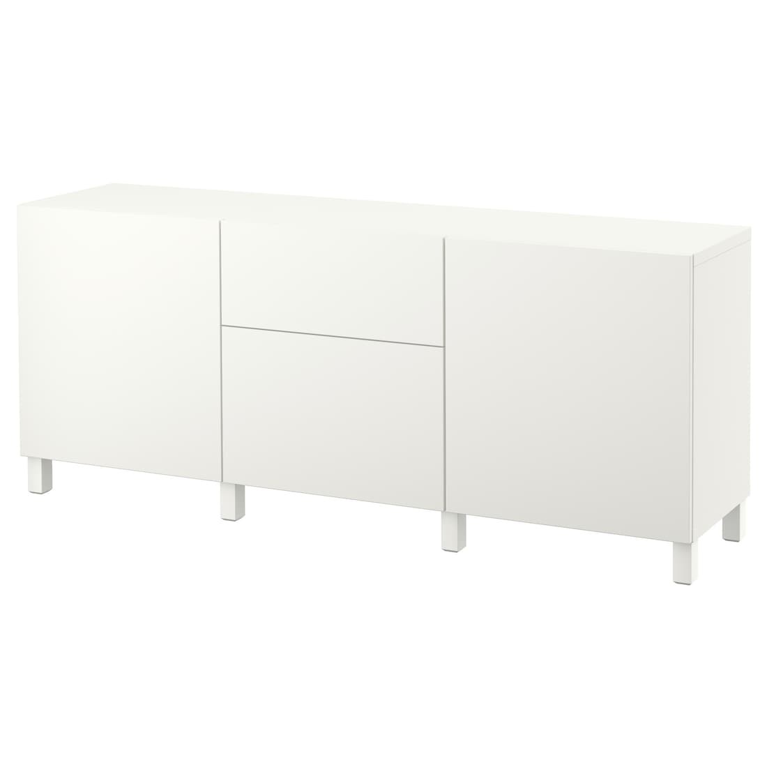 IKEA BESTÅ БЕСТО Комбинация для хранения с ящиками, белый / Lappviken / Stubbarp белый, 180x42x74 см 79195636 791.956.36