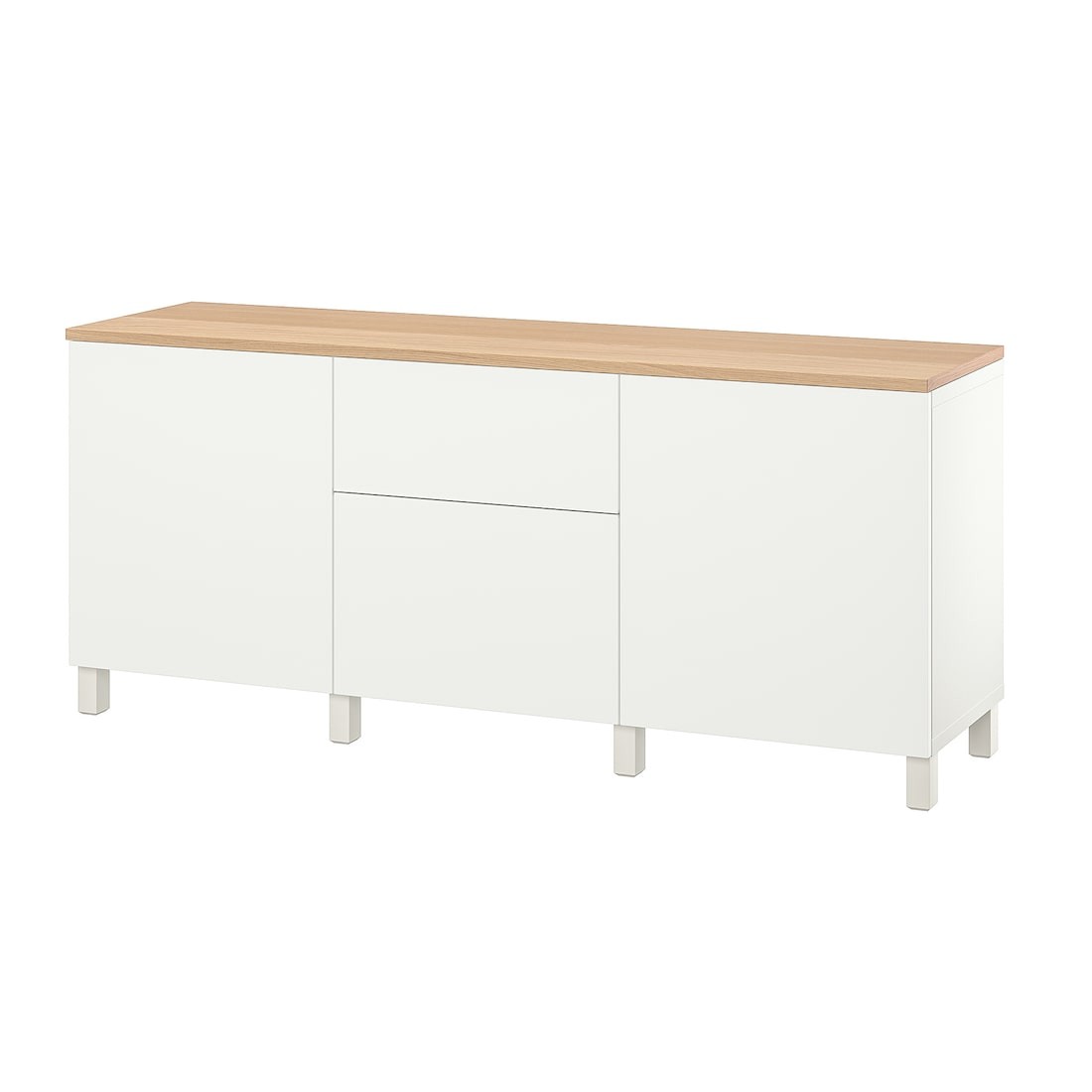 IKEA BESTÅ БЕСТО Комбинация для хранения с ящиками, белый / Lappviken / Stubbarp белый, 180x42x76 cм 79440464 | 794.404.64