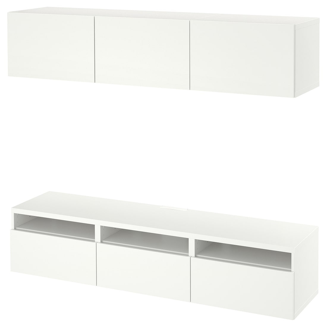 IKEA BESTÅ БЕСТО Тумба под ТВ, белый / Lappviken белый, 180x42x185 см 19476818 194.768.18