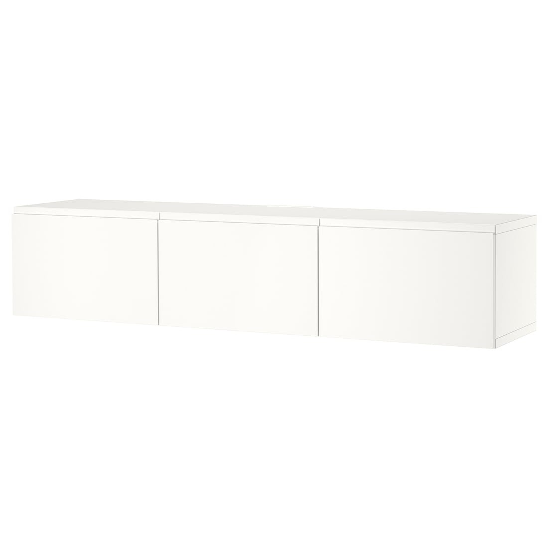IKEA BESTÅ БЕСТО Тумба под ТВ с дверцами, белый / Västerviken белый, 180x42x38 см 39422216 394.222.16