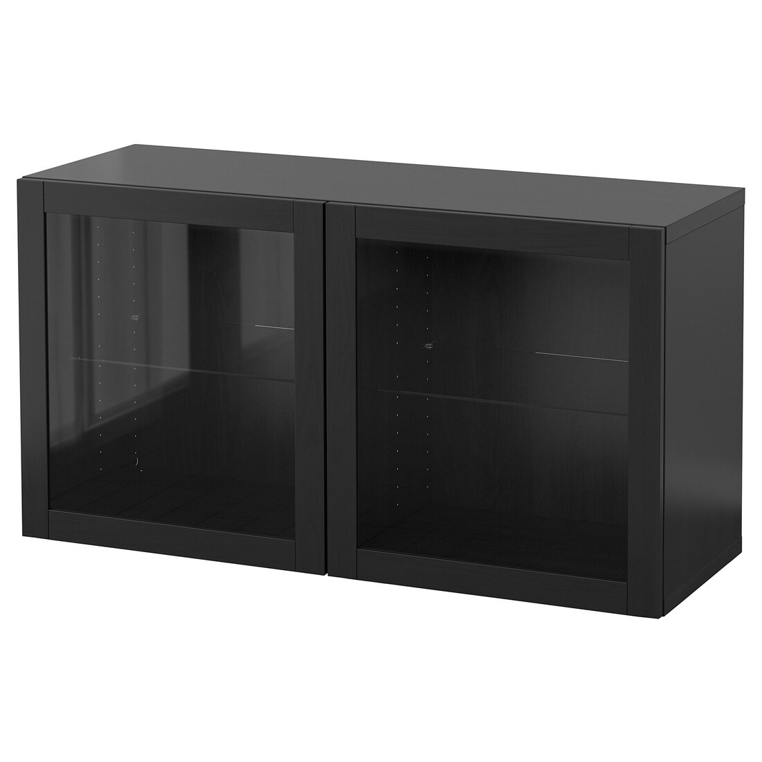 IKEA BESTÅ БЕСТО Комбинация настенных шкафов, черно-коричневый / Sindvik, 120x42x64 см 09440797 | 094.407.97