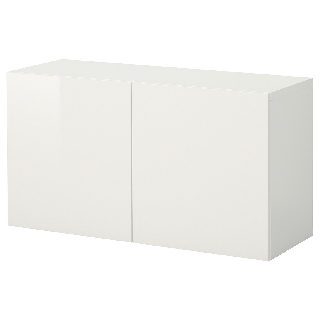 IKEA BESTÅ БЕСТО Комбинация настенных шкафов, белый / Selsviken глянцевый, 120x42x64 см 89440798 | 894.407.98