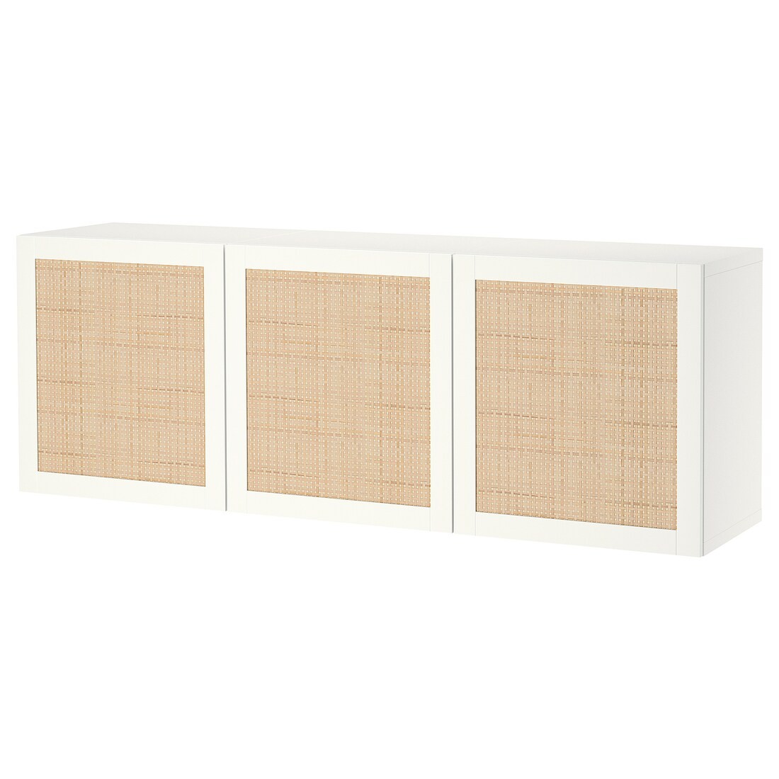 IKEA BESTÅ БЕСТО Комбинация настенных шкафов, белый Studsviken / белый плетеный тополь, 180x42x64 см 59421777 | 594.217.77