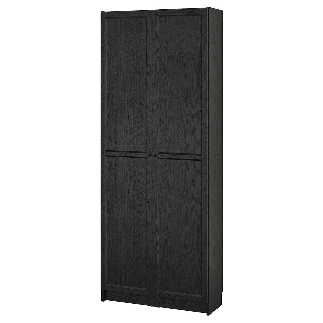 IKEA BILLY Стеллаж с дверями, черная имитация дуб, 80x30x202 см 39563131 | 395.631.31