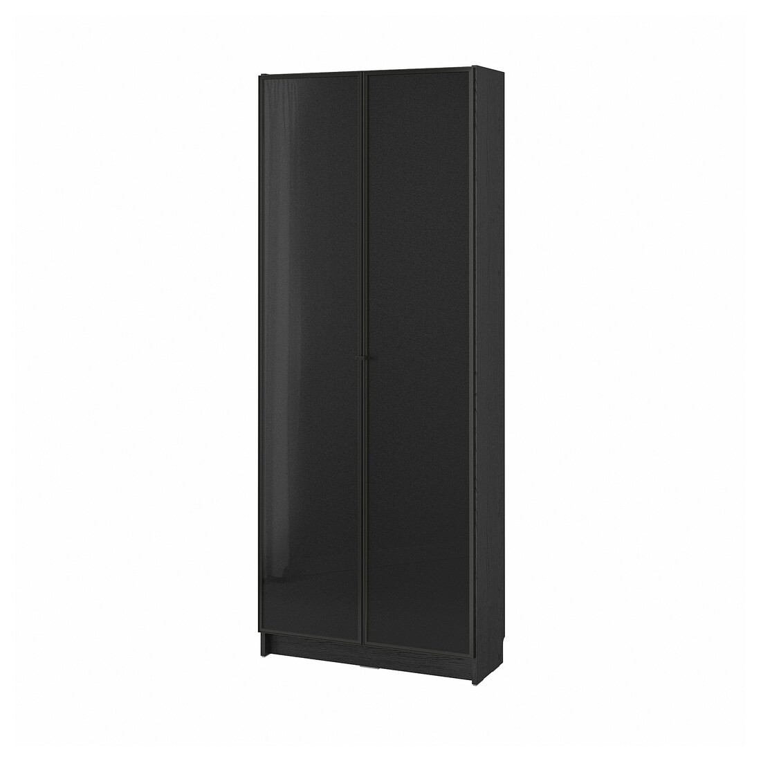 IKEA BILLY / HÖGBO Стеллаж со стеклянными дверьми, черная имитация дуб, 80x30x202 см 29483818 | 294.838.18
