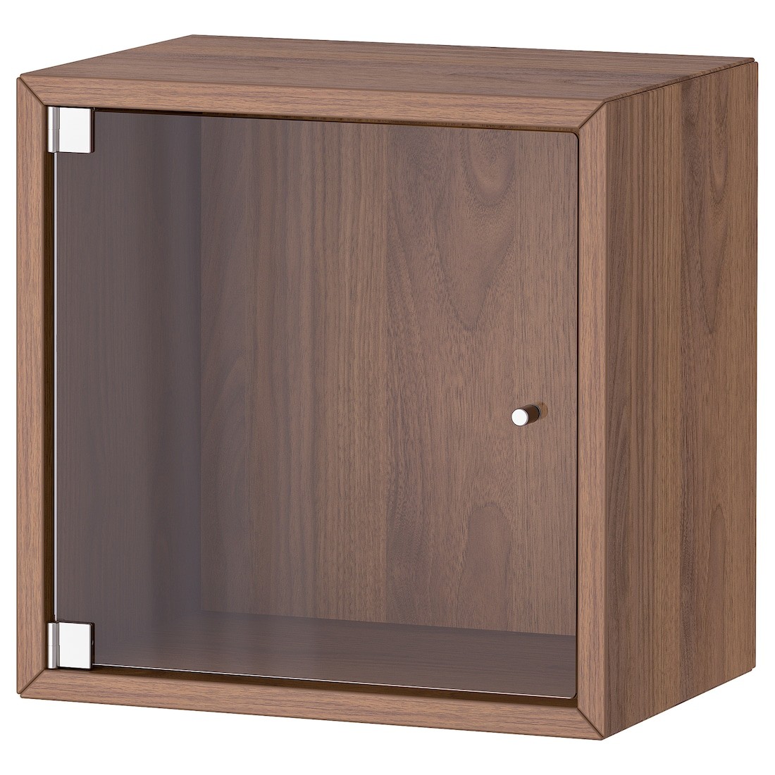 IKEA EKET Навесной шкаф со стеклянной дверью, коричневый орех, 35x25x35 см 29533012 295.330.12