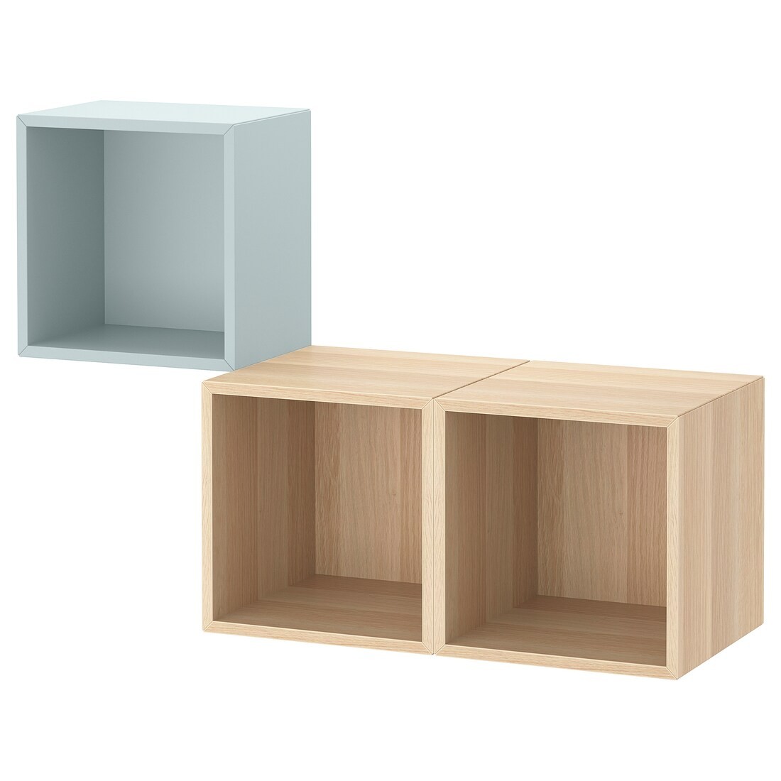 IKEA EKET Комбинация настенных шкафов, светлый серо-голубой/белый дуб, 105x35x70 см 09521369 095.213.69