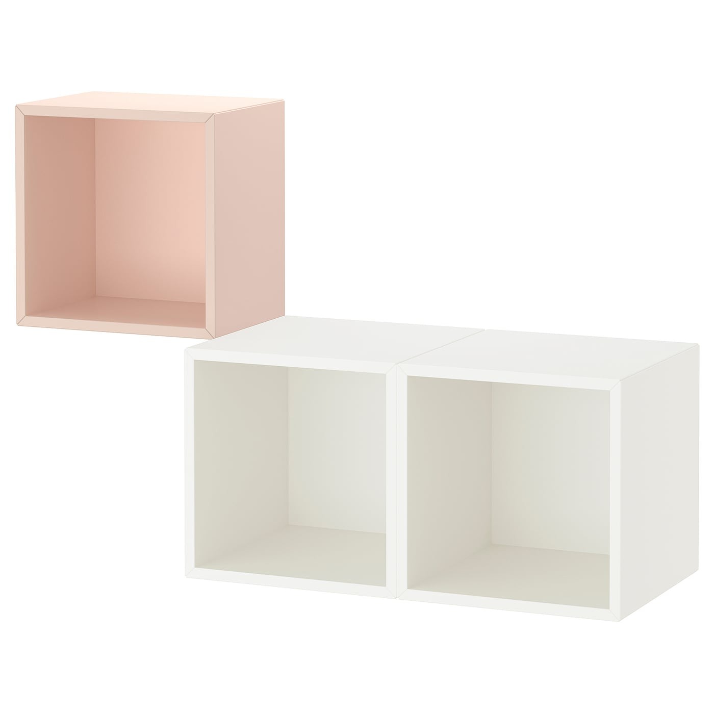 IKEA EKET ЭКЕТ Комбинация настенных шкафов, бледно-розовый / белый, 105x35x70 см 79429862 794.298.62