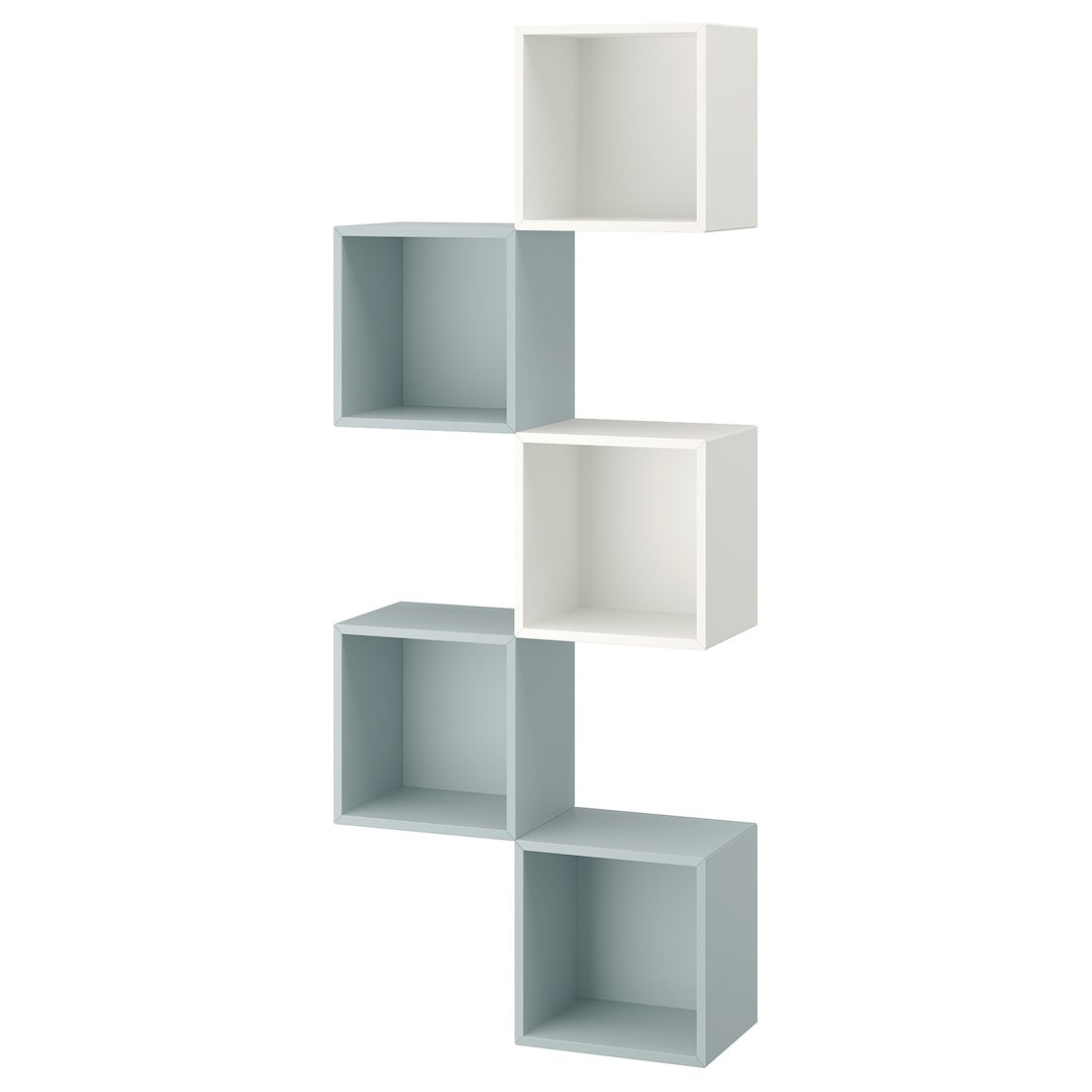 IKEA EKET Настенная комбинация для хранения, разноцветный/светло-серый синий 79521672 795.216.72