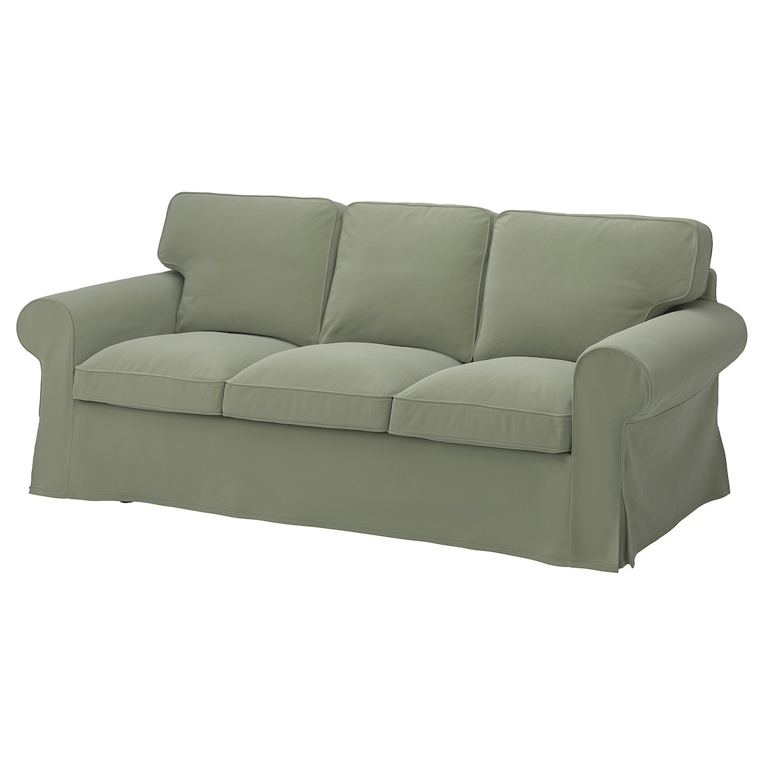 IKEA EKTORP Чехол на 3-местный диван, Хакебо серо-зеленый 00565211 | 005.652.11