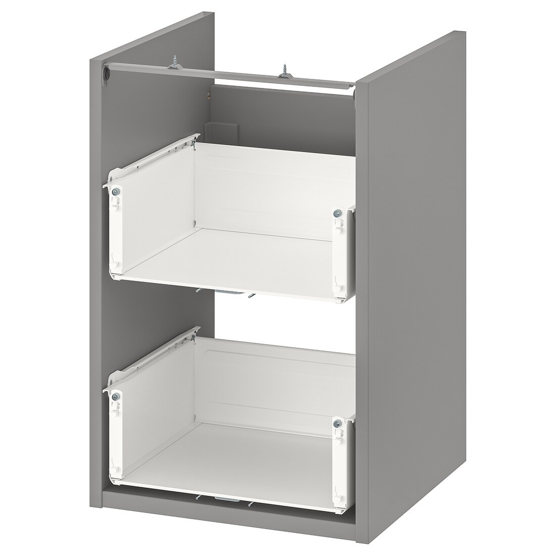 IKEA ENHET ЭНХЕТ Напольный шкаф под раковину с 2 ящиками, серый, 40x40x60 см 00440508 004.405.08