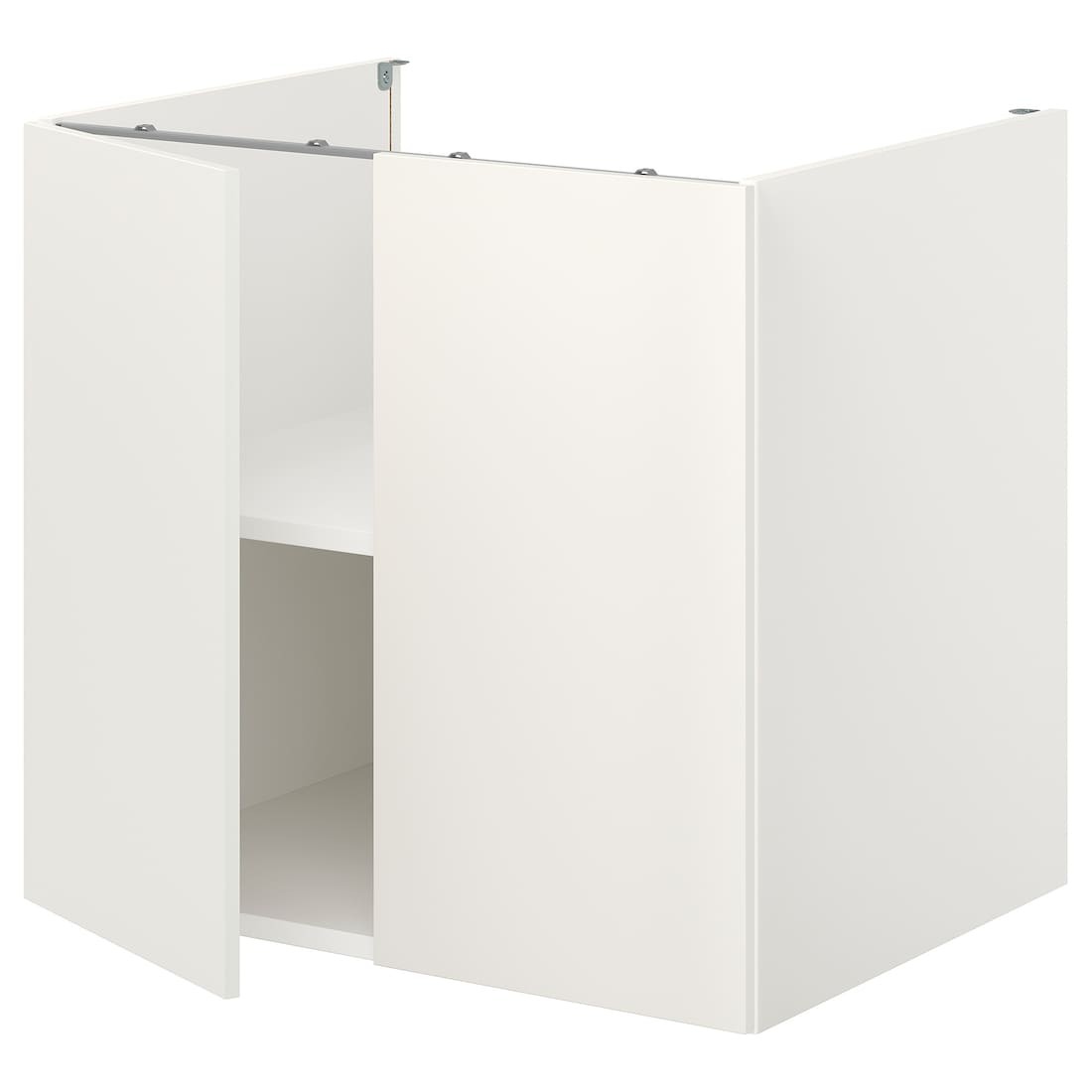 IKEA ENHET ЭНХЕТ Напольный шкаф с полкой / дверью, белый, 80x62x75 см 09321006 093.210.06