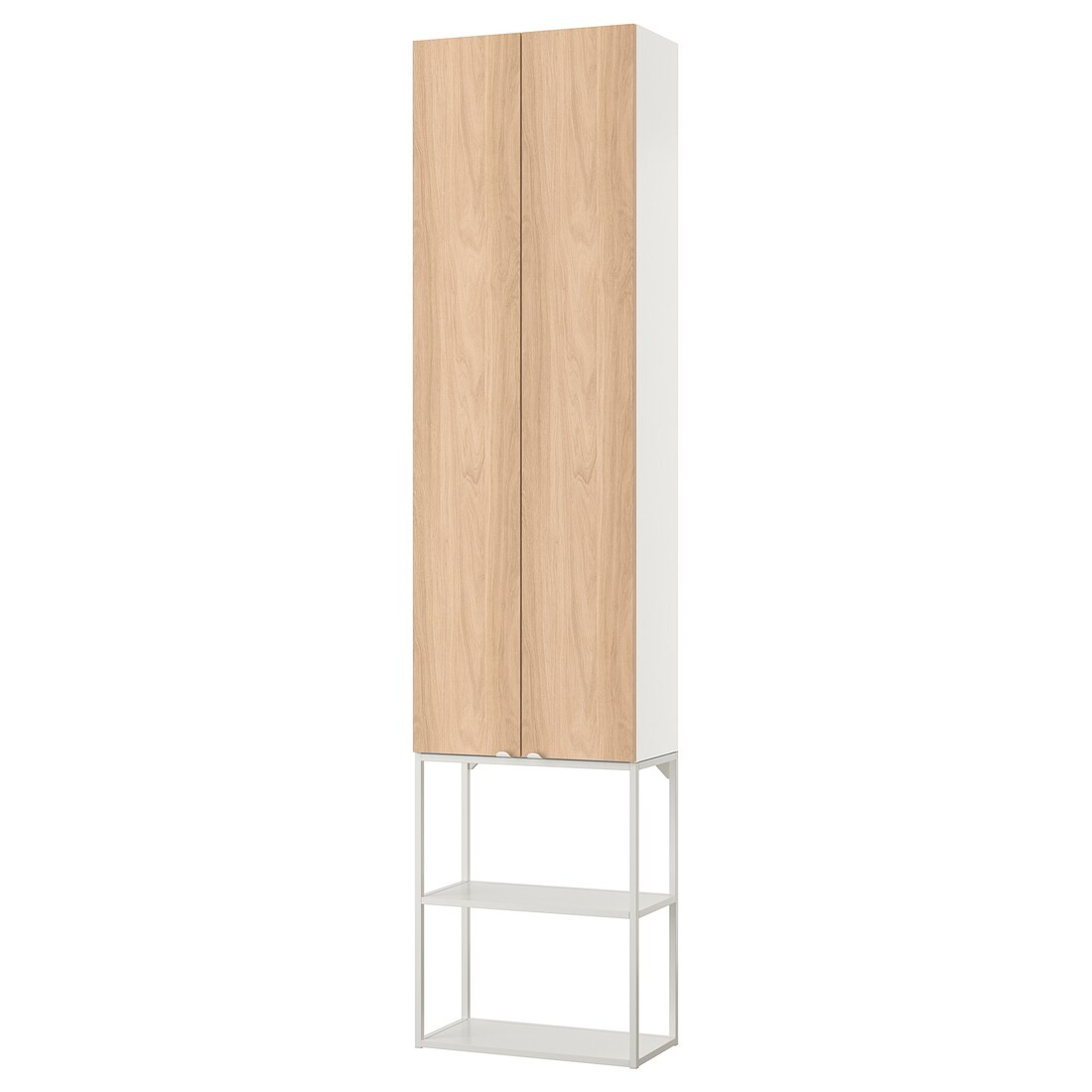 IKEA ENHET ЭНХЕТ Стеллаж, белый / имитация дуба, 60x32x255 см 09331411 093.314.11