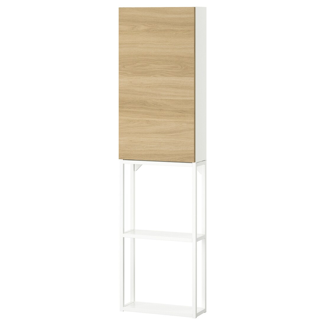 IKEA ENHET Стеллаж, белый / имитация дуба, 40x17x150 см 49548135 495.481.35